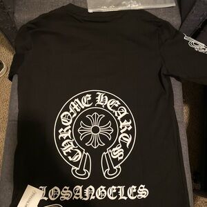 Chrome Hearts Black Tee with white Accents
